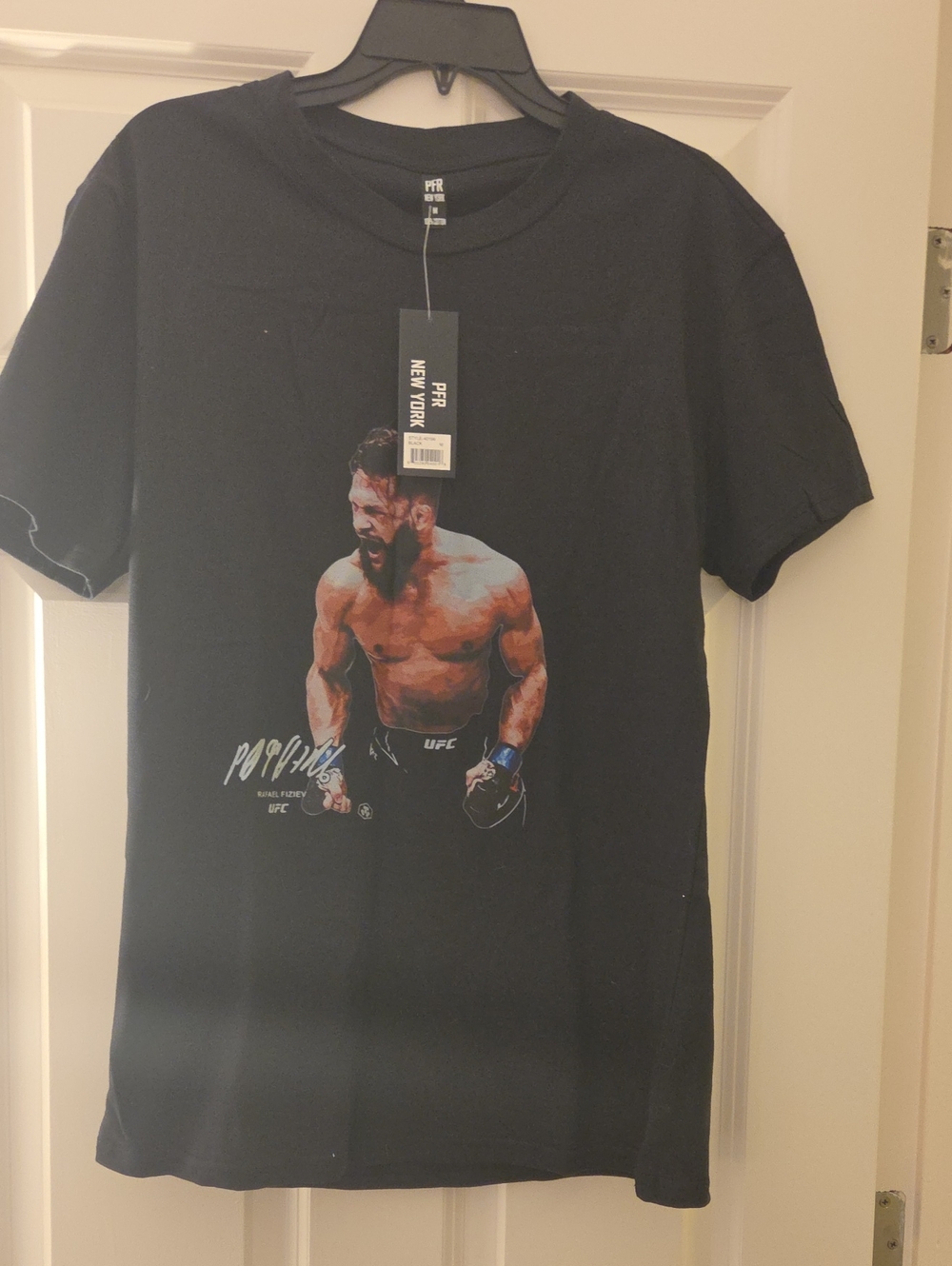 Rafael Fiziev-UFC Black Graphic Short Sleeve Tee by NFR NewYork